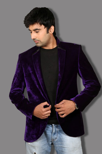 Purple Velvet Blazer