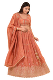 Modern Peach Blossom Lehenga Set – SNT-LV009