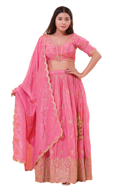 Modern Rosy Glow Lehenga Set – SNT-LV0010