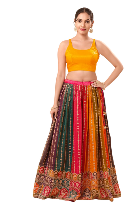 Rainbow Radiance Multicolor Lehenga Set – SNT-LV0011