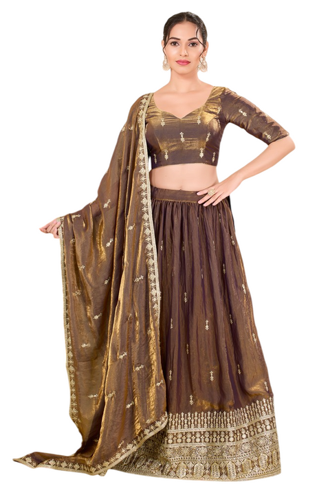 Modern Mocca Mystique Lehenga Set SNT-LV003