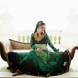 Teal and Green Faux Georgette Anarkali Salwar Kameez (D. No. 7259-A)