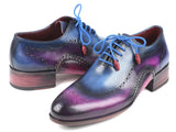 Paul Parkman Opanka Construction Blue & Purple Oxfords Shoes (ID#726-BLU-PUR) Size 6.5-7 D(M) US