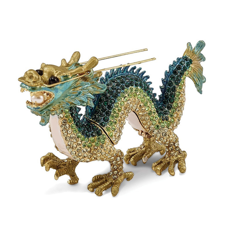 爆安プライス Saris and Things Bejeweled Chi Dragon Trinket Box