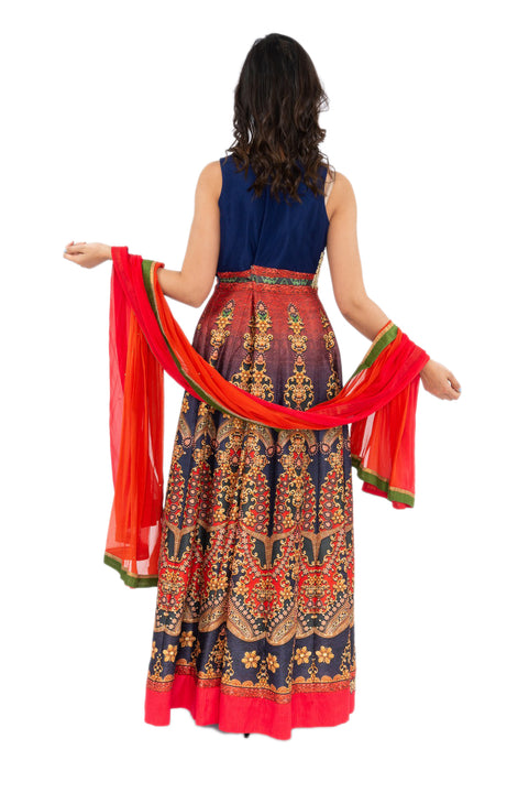 Vibrant and Festive Floor Length Anarkali Gown