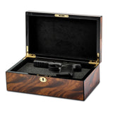 Tiger Wood Veneer High Gloss Finish Multi Use Locking Collector Box