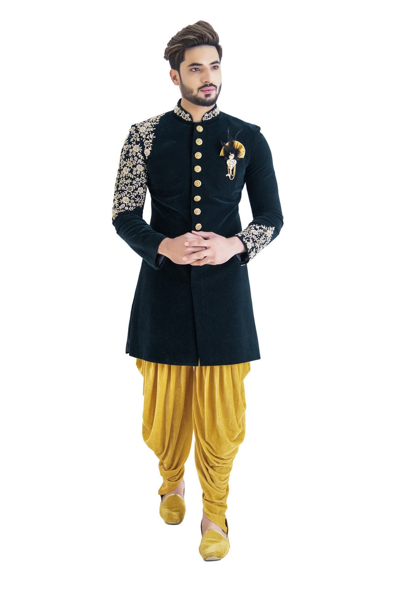 Velvet indo western 2025 dresses for male