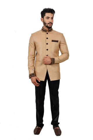 Golden jodhpuri outlet suit