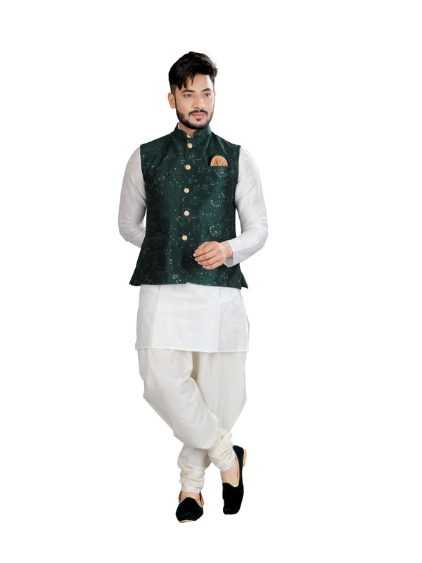 Treemoda Sea Green Nehru jacket For Men Stylish Latest Design Suitable –  Yard of Deals