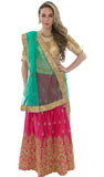 Divine Hot Pink and Green Lehenga-SNT11107