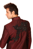 Modern Maroon Indowestern Sherwani for Men