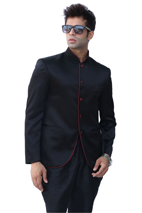 Royal Black Traditional Indian Jodhpuri Suit Sherwani For Men – Saris ...