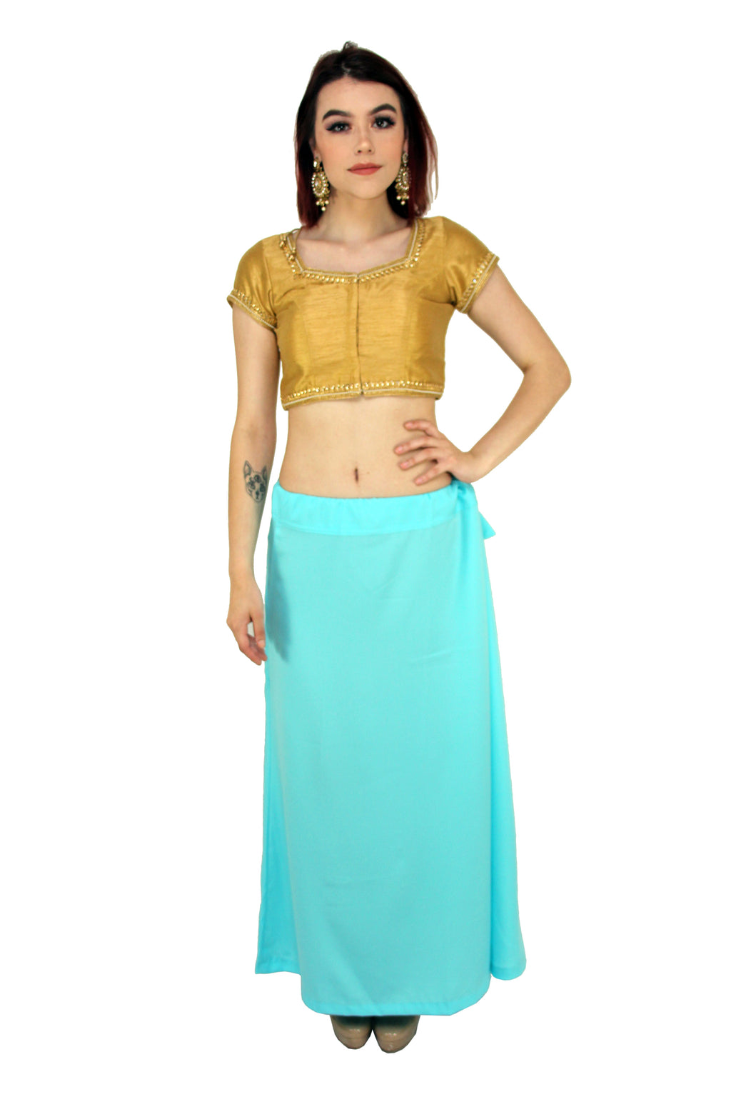 LCB Women's Cotton Saree Petticoat (Pack of 1) - Sky Blue - XXL Size -  Guaranteed Fast : : Fashion