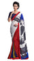 Digital Print Exclusive Crepe Silk Red Georgette Saree Sari D-307